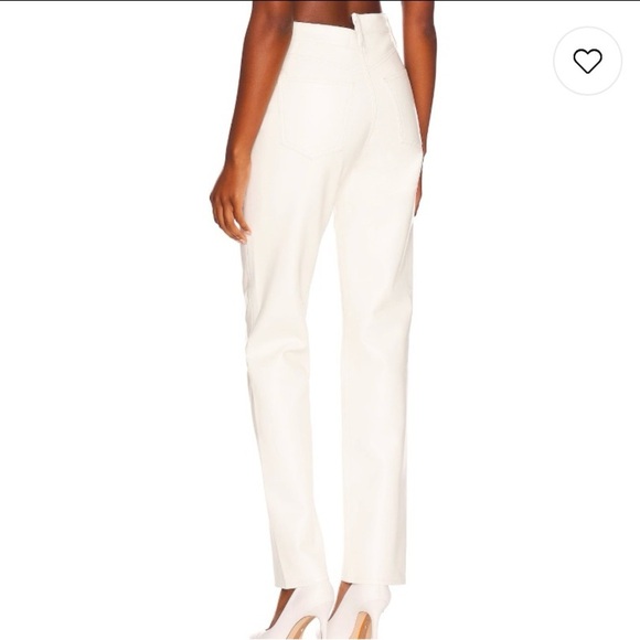 Agolde Recycled Leather Criss Cross Jeans Straight Leg Pants in White Size 31 - Picture 4 of 10